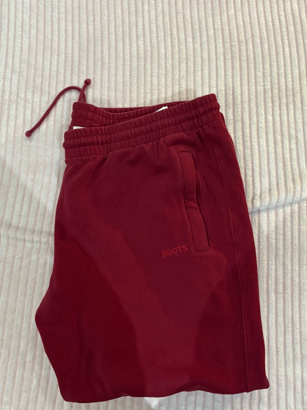 Roots Mens Burgundy Sweatpants